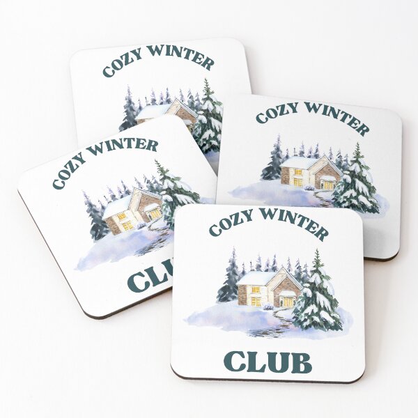 Item preview, Cozy Winter Club Watercolor Cabin Christmas Aesthetic designed and sold by Jelicint.