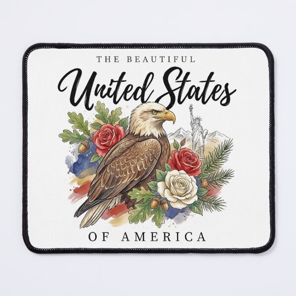 Item preview, Copy of USA Bald Eagle, Statue of Liberty Watercolor designed and sold by EdwinkOne.