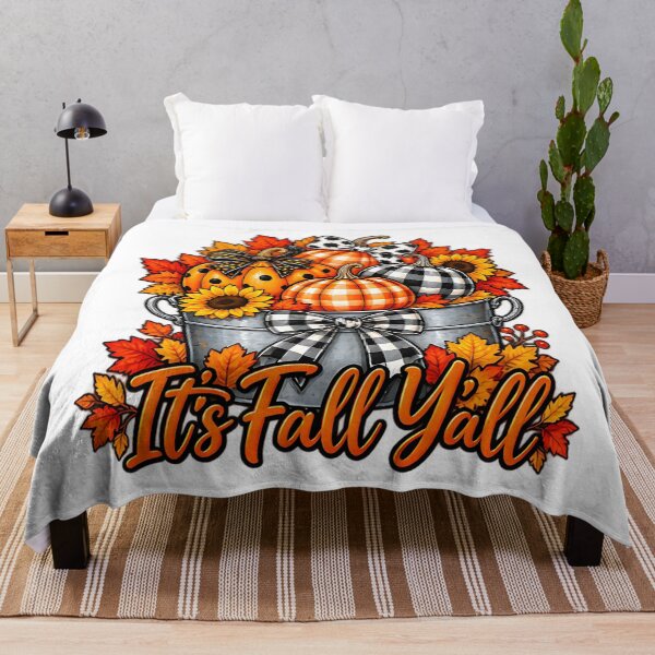 Item preview, It's Fall Y'all Leopard Pumpkin Plaid Autumn Season designed and sold by ArtDesignTp.