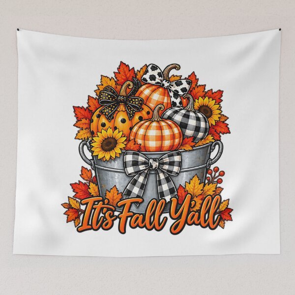 Item preview, It's Fall Y'all Leopard Pumpkin Plaid Autumn Season designed and sold by ArtDesignTp.