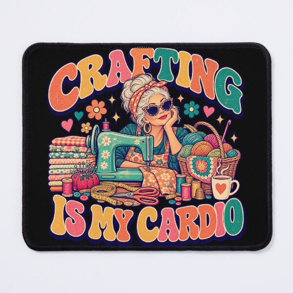 Item preview, Funny Crafter Sewing Crochet Knitting Retro Vintage  designed and sold by alyedel.