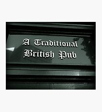 Traditioneller britischer Pub Fotodruck
