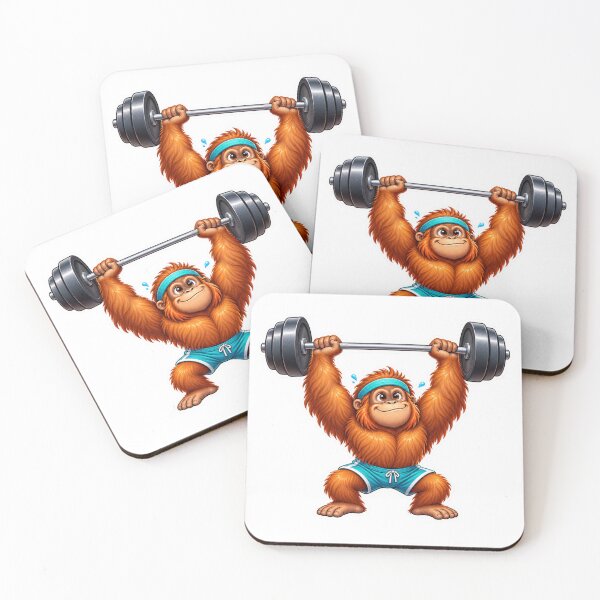 Item preview, Weightlifting Orangutan designed and sold by Topratedgifts.