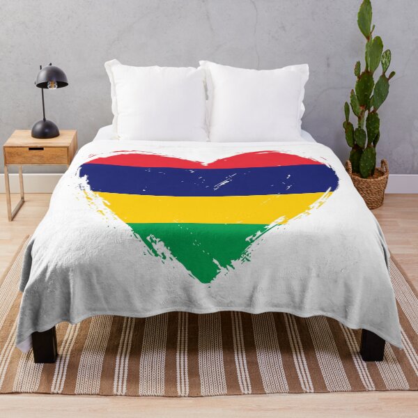 Item preview, Distressed Mauritius Flag Heart MU designed and sold by shitpostee.