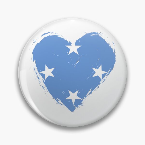 Item preview, Distressed Micronesia Flag Heart FM designed and sold by shitpostee.