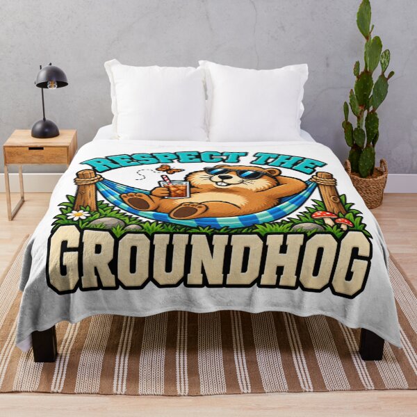 Item preview, Respect the Groundhog Funny Woodchuck Animal Saying designed and sold by ArtDesignTp.
