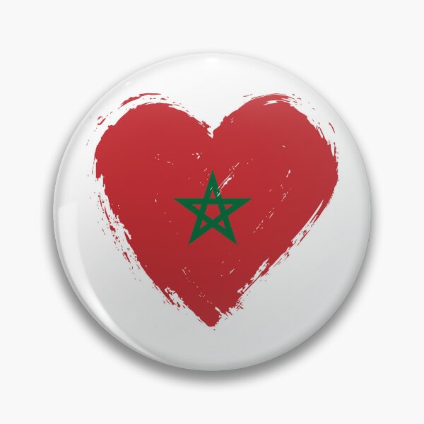 Item preview, Distressed Morocco Flag Heart MA designed and sold by shitpostee.