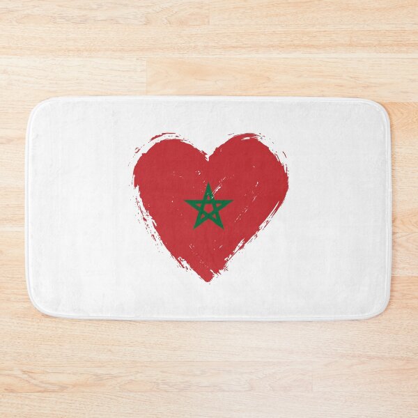 Item preview, Distressed Morocco Flag Heart MA designed and sold by shitpostee.