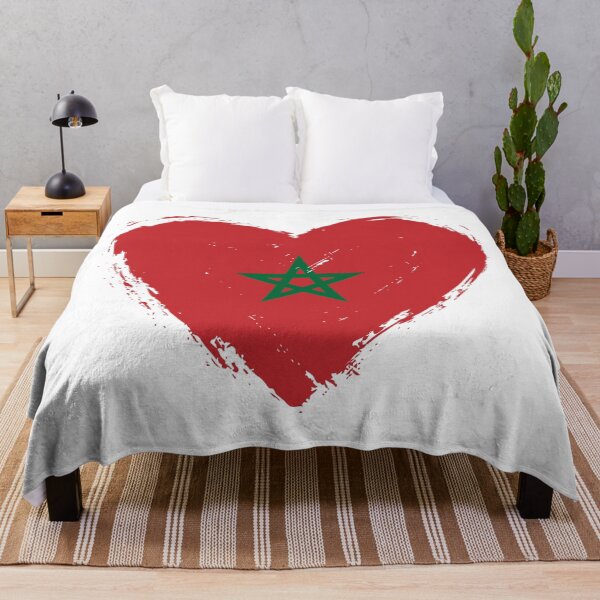 Item preview, Distressed Morocco Flag Heart MA designed and sold by shitpostee.