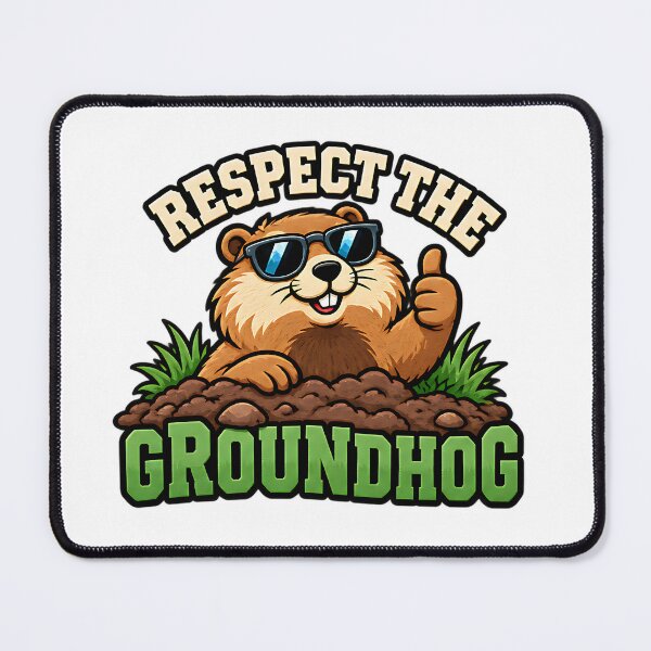 Item preview, Respect the Groundhog Funny Groundhog Quote designed and sold by ArtDesignTp.