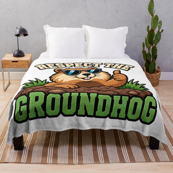 Item preview, Respect the Groundhog Funny Groundhog Quote designed and sold by ArtDesignTp.