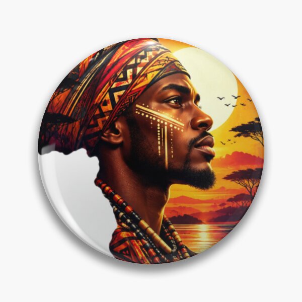 Item preview, African Heritage Pride – African Man Silhouette Sunset Art designed and sold by Aisha Creates.