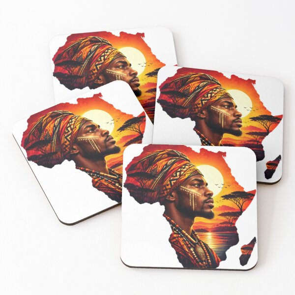 Item preview, African Heritage Pride – African Man Silhouette Sunset Art designed and sold by Aisha Creates.