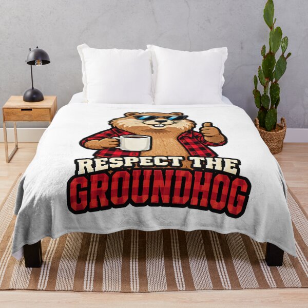 Item preview, Respect the Groundhog Funny Woodchuck Humor designed and sold by ArtDesignTp.