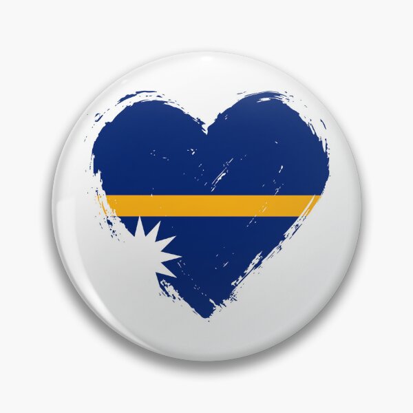 Item preview, Distressed Nauru Flag Heart NR designed and sold by shitpostee.