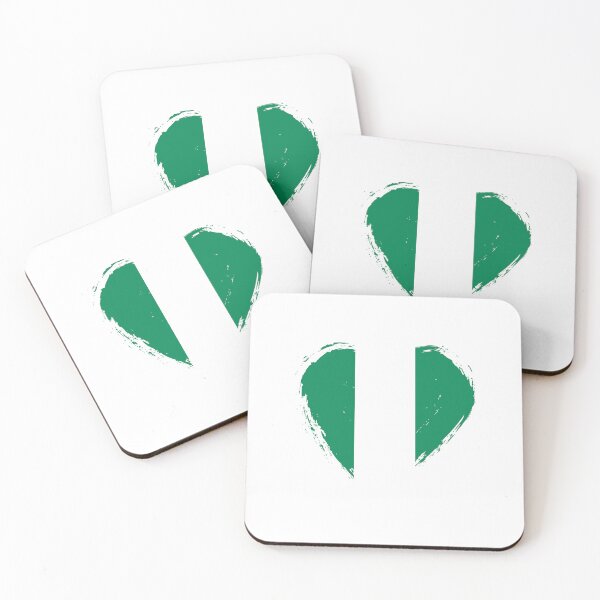 Item preview, Distressed Nigeria Flag Heart NG designed and sold by shitpostee.
