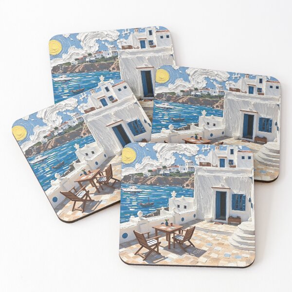 Item preview, A Terrace Above the Sea – Mediterranean Afternoon designed and sold by tambanow.