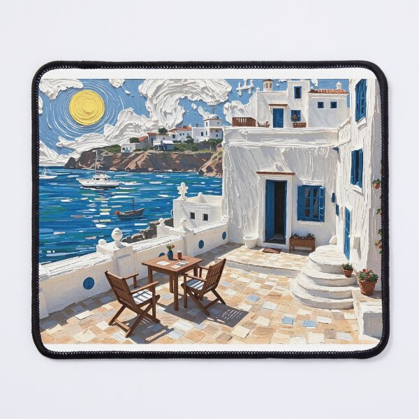 Item preview, A Terrace Above the Sea – Mediterranean Afternoon designed and sold by tambanow.
