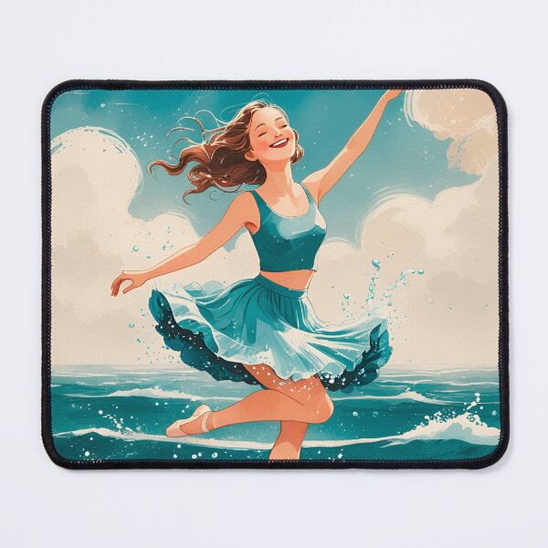 Item preview, stickers of a girl dancing on water, for party favors designed and sold by ELFofDREAMS.