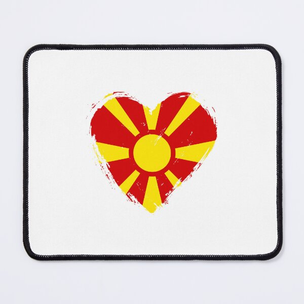 Item preview, Distressed North Macedonia Flag Heart MK designed and sold by shitpostee.
