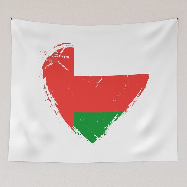 Item preview, Distressed Oman Flag Heart OM designed and sold by shitpostee.