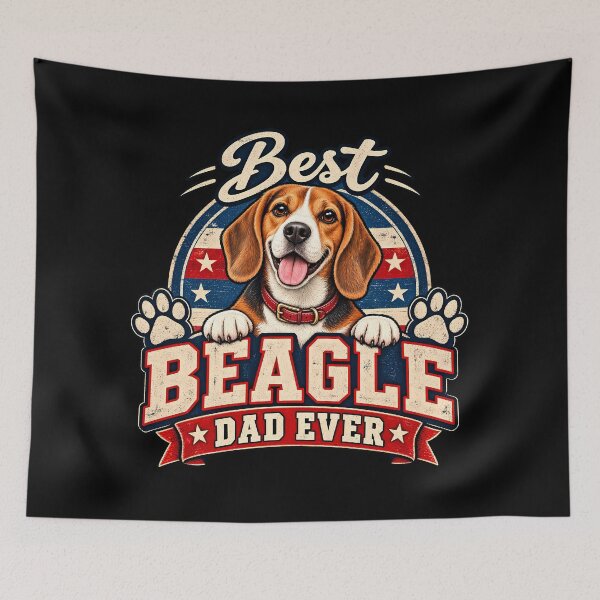 Item preview, Best Beagle Dad Ever Retro Patriotic Dog Father Puppy Lover designed and sold by Photo-Sphere101.