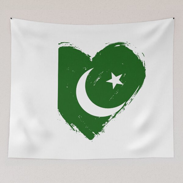 Item preview, Distressed Pakistan Flag Heart PK designed and sold by shitpostee.