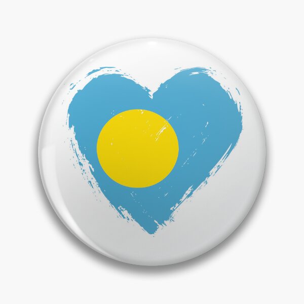 Item preview, Distressed Palau Flag Heart PW designed and sold by shitpostee.