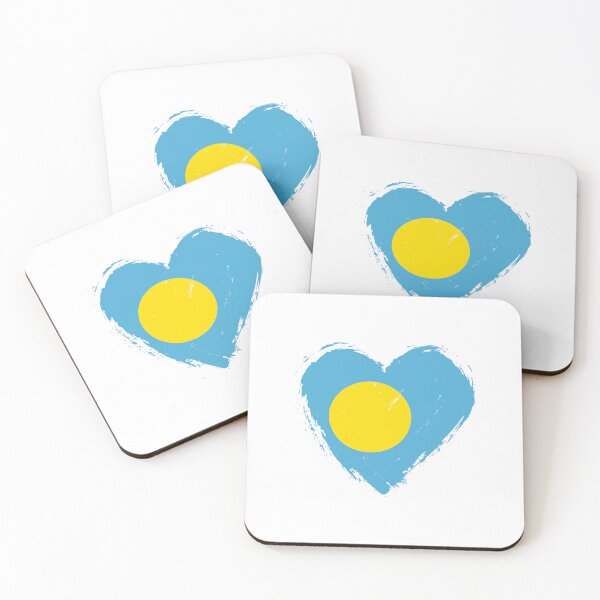 Item preview, Distressed Palau Flag Heart PW designed and sold by shitpostee.
