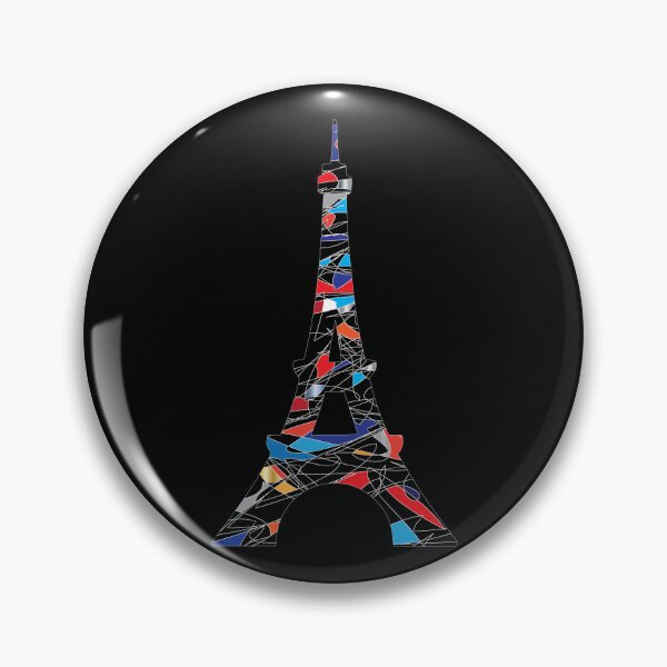 Item preview, Abstract Eiffel Tower Colorful Geometric Line Art designed and sold by Lifer Art and Design.