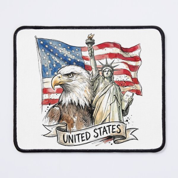 Item preview, American Eagle and Statue of Liberty designed and sold by EdwinkOne.