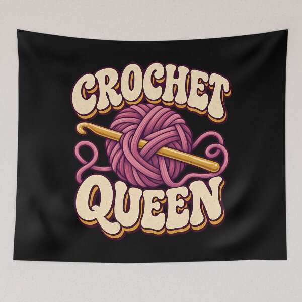 Item preview, Crochet Queen Retro Yarn Ball Hook Crafter Hobby designed and sold by Photo-Sphere101.