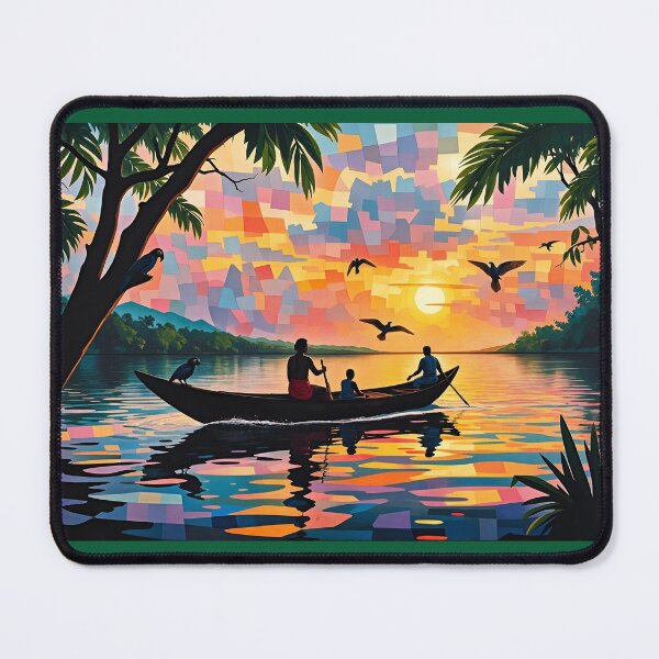 Item preview, Sunset Reflections – A Colorful River Journey designed and sold by tambanow.