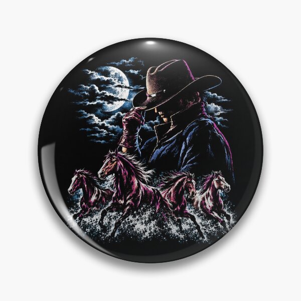 Item preview, Moonlit Cowboy With Running Horses designed and sold by SassCity.