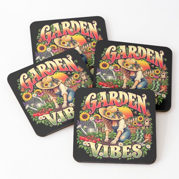 Item preview, Garden Vibes Retro Gardener Floral Vegetable Garden designed and sold by alyedel.