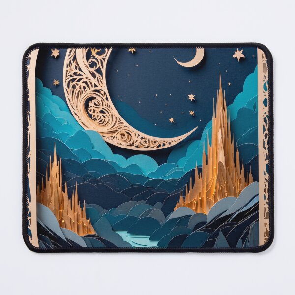 Item preview, Card featuring a night landscape paper design—a lovely choice for a gift. designed and sold by ELFofDREAMS.