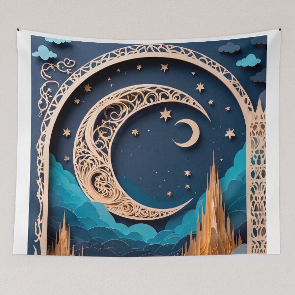 Item preview, Card featuring a night landscape paper design—a lovely choice for a gift. designed and sold by ELFofDREAMS.