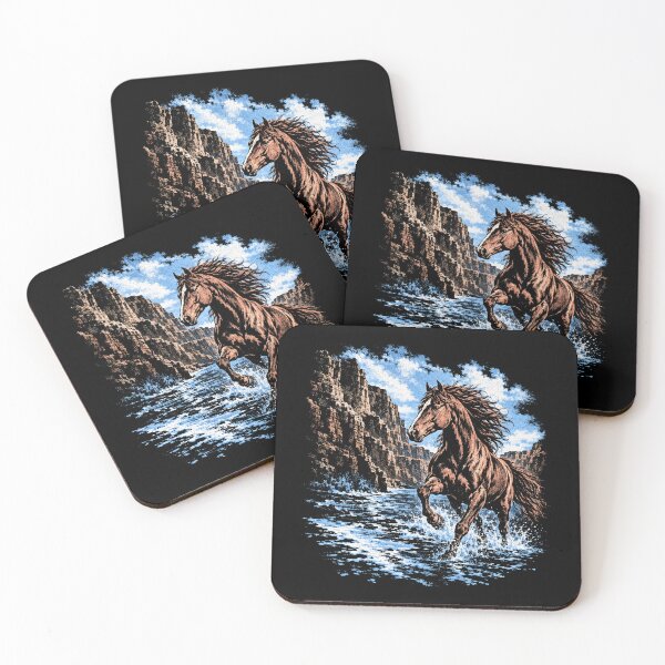 Item preview, Wild Horse Running Through Canyon River designed and sold by SassCity.