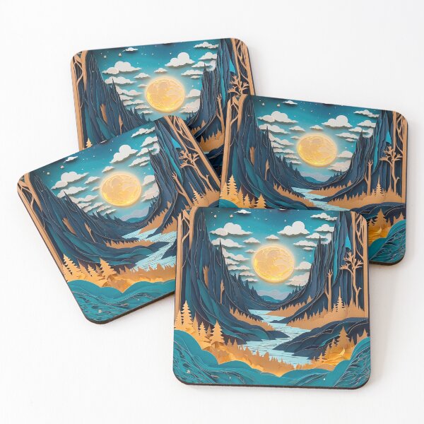 Item preview, Card featuring a night landscape paper design—a lovely choice for a gift. #@ designed and sold by ELFofDREAMS.