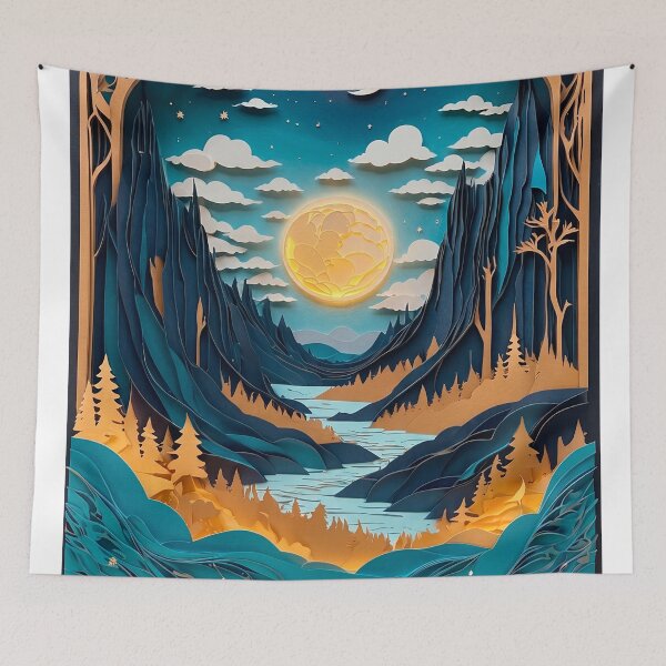 Item preview, Card featuring a night landscape paper design—a lovely choice for a gift. #@ designed and sold by ELFofDREAMS.