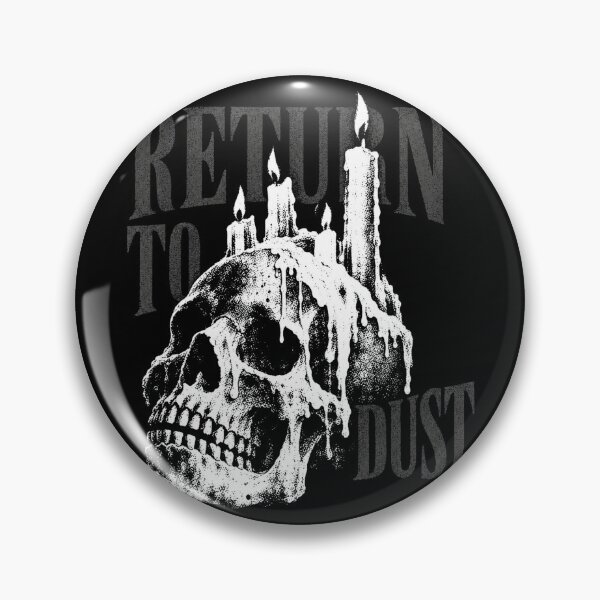 Item preview, Retro Skull and Candles Return to Dust designed and sold by SassCity.