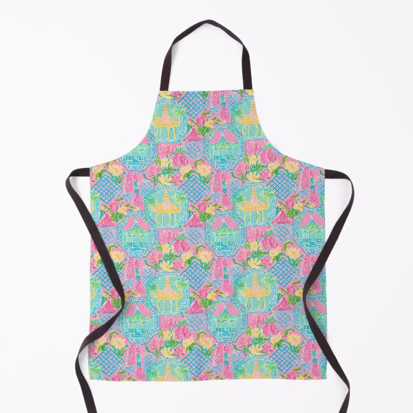 Item preview, Pagoda preppy, celosía de estilo chinoiserie y borlas sobre rosa chicle. designed and sold by SophieClimaArt.