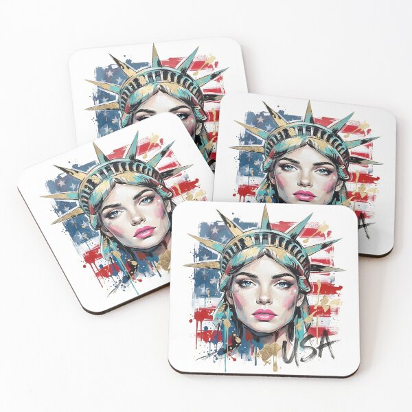 Item preview, Statue of Liberty Portrait in Pop Art Style designed and sold by EdwinkOne.