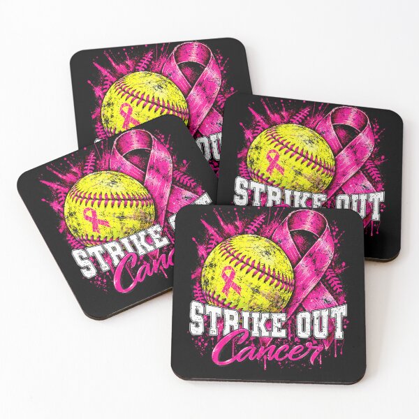 Item preview, Strike Out Breast Cancer Awareness Day Pink Ribbon Softball designed and sold by Tomtomatos.