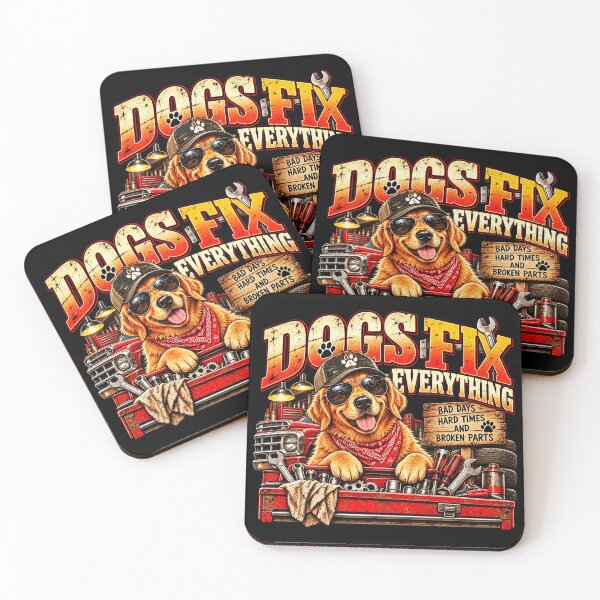 Item preview, Dogs Fix Everything Funny Mechanic Dog Garage Vintage   designed and sold by alyedel.