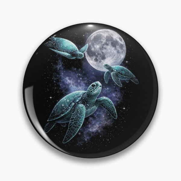 Item preview, Celestial Sea Turtles Under Full Moon designed and sold by SassCity.