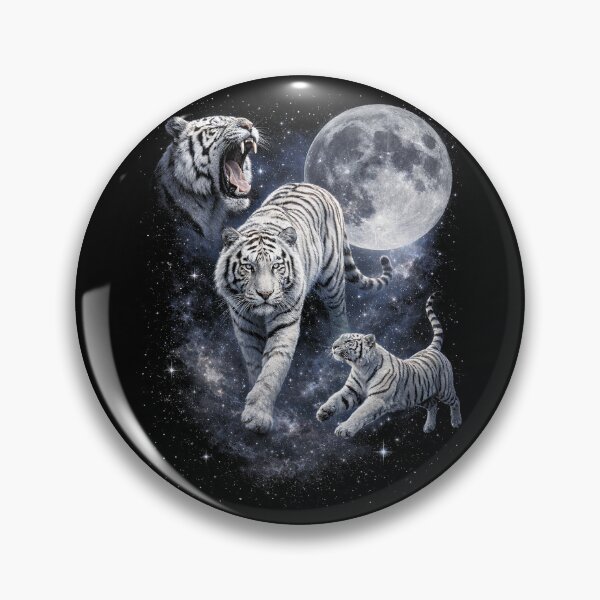 Item preview, White Tigers Under Full Moon designed and sold by SassCity.