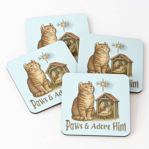 Item preview, American Curl Cat Christian Christmas Nativity designed and sold by Sachie's Studio.