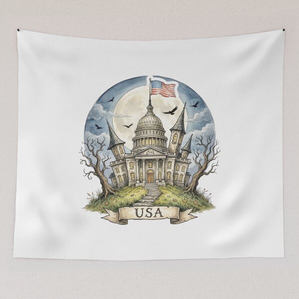 Item preview, United States Capitol and American Flag designed and sold by EdwinkOne.