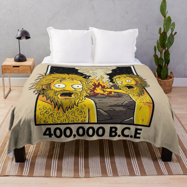 Item preview, Cavemen Discover Fire - 400,000 B.C.E. Retro T-Shirt designed and sold by La Loca.